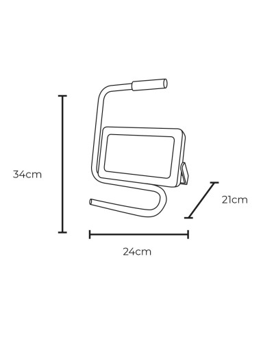 Foco proyector led con pie black series 50 w...