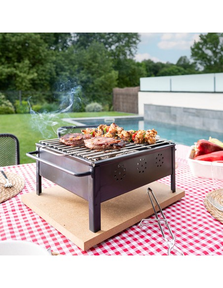 Barbacoa de sobremesa 25x20cm (parrila inoxidable) 2905 sauvic