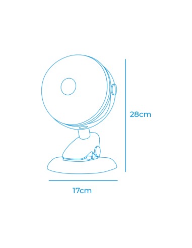 Mini ventilador recargable con pinza y base, 3...