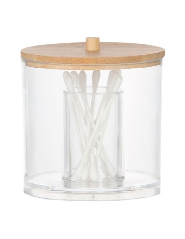 Bote de baño organizador acrílico ø9 x 9 cm