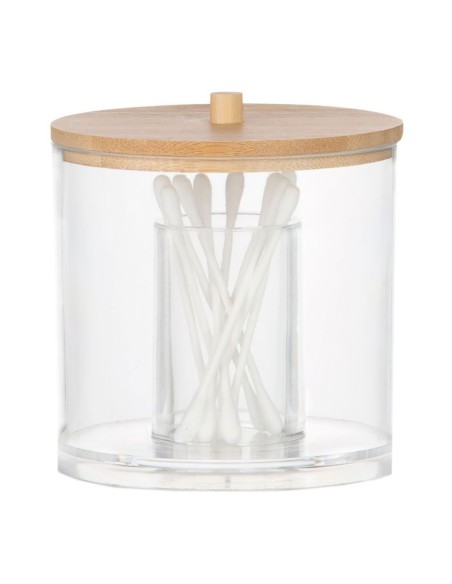 Bote de baño organizador acrílico ø9 x 9 cm