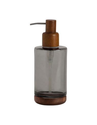 Dispensador de cristal gris y acacia