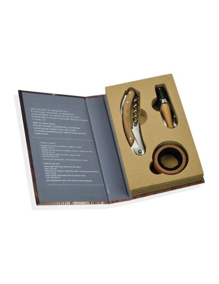 Set 3 accesorios para vino 11,5x17,5x3cm cc66178 andrea house
