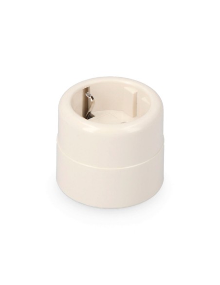 Base de superficie t/tl tipo f 10/16 a 250 v redonda blanca, envasada