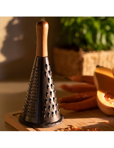 Rallador inoxidable negro/acacia cc73014 andrea...