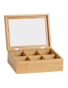 Caja de infusiones de bambú 21x16x7,5cm cc73015 andrea house 2