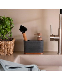 Dispensador poli/acacia gris cc73049 andrea house 2