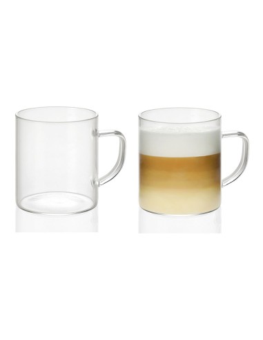 Juego de 2 tazas de vidrio 300 ml ø7,5 x 8,5 cm