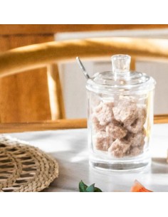 Azucarero con cuchara de cristal ø7x11cm ms21523 andrea house 2