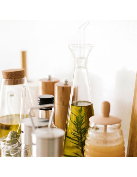 Aceitera de vidrio ø8x28,5cm 500ml ms64322 andrea house