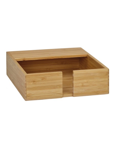 Servilletero de bambu 17,5x17,5x5,5cm ms69235 andrea house