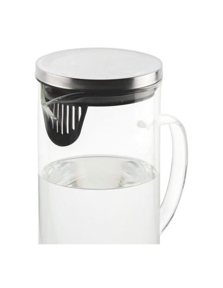 Jarra vidrio 1,5 l t/metálica 17x9,5x22,5cm ms70098 andrea house