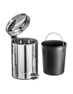 Papelera pedal de acero 3 l 2