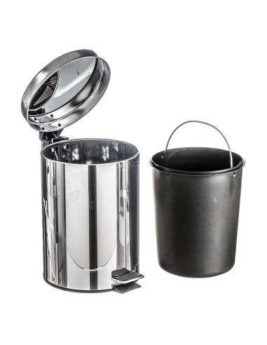 Papelera pedal de acero 3 l