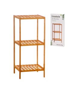 Estanteria de bambu de 3 baldas 34 x 33 x 79 cm