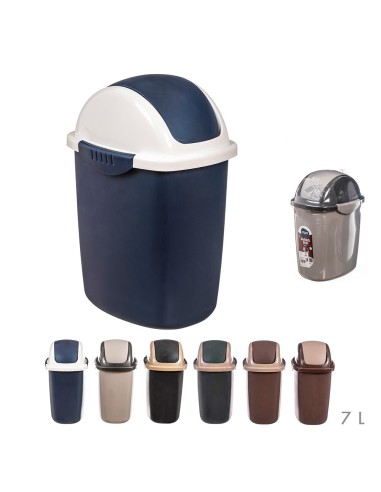 Papelera oval colores surtidos 7 l