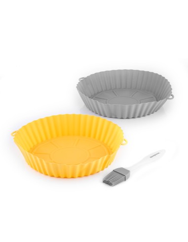 Cestas de silicona con pincel para freidoras de aire