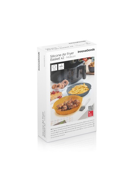 Cestas de silicona con pincel para freidoras de aire