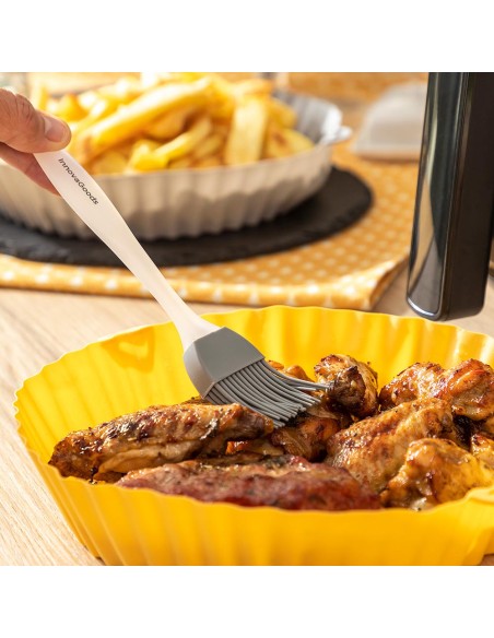 Cestas de silicona con pincel para freidoras de aire