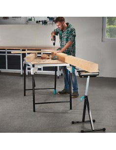 Caballete multifuncional con soporte y rodillo 6102300 wolfcraft 2