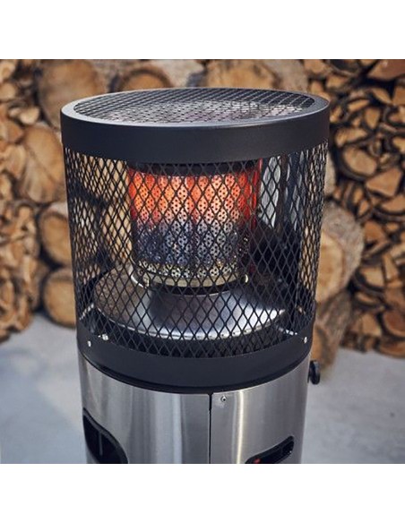 Estufa de gas de exterior de acero inoxidable ø42x115cm enders polo