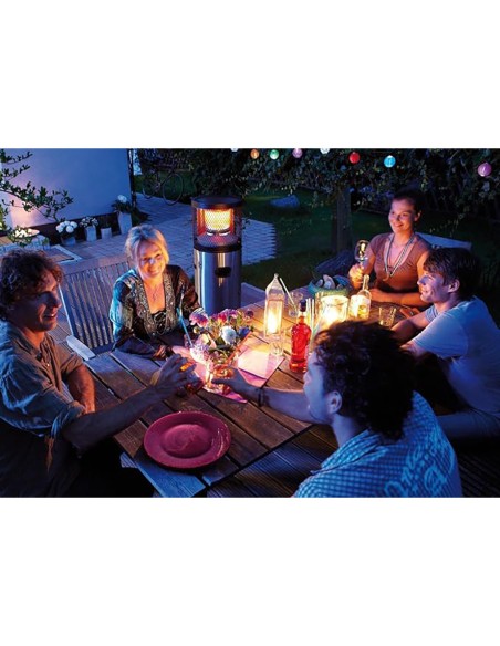 Estufa de gas de exterior de acero inoxidable ø42x115cm enders polo