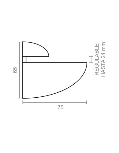 Pack con 2 soportes mod. pelicano sp04 75x65mm...