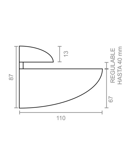 Pack con 2 soportes mod. pelicano sp07 110x87mm cromo m31224 micel