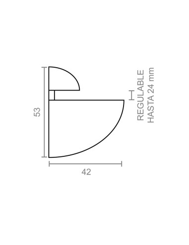 Pack con 2 soportes mod. pelicano sp08 42x53mm...
