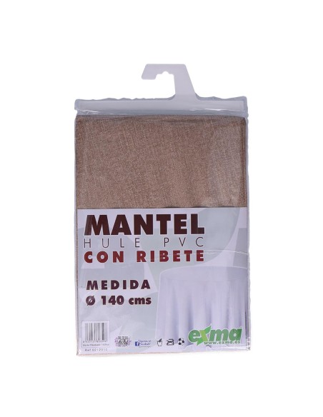 Mantel de hule ribeteado redondo colores surtidos ø140 cm