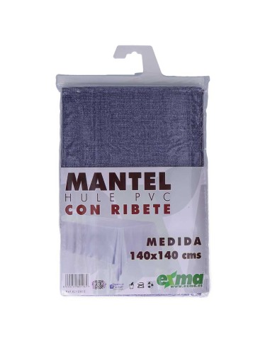 Mantel de hule ribeteado cuadrado colores...