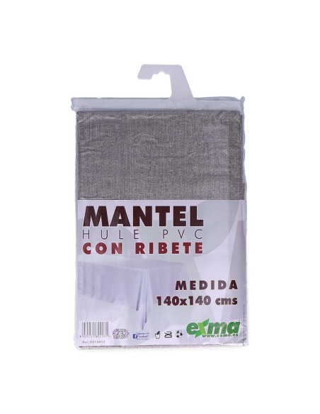 Mantel de hule ribeteado cuadrado colores surtidos 140 x 140 cm