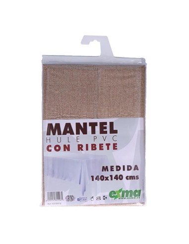 Mantel de hule ribeteado cuadrado colores...