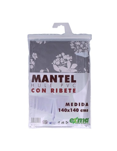 Mantel de hule ribeteado cuadrado colores...