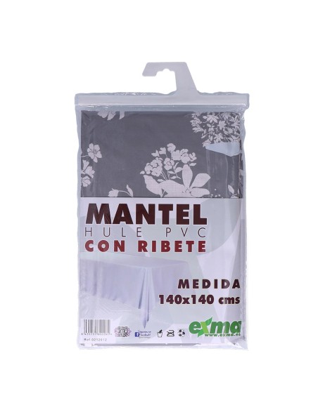 Mantel de hule ribeteado cuadrado colores surtidos 140 x 140 cm