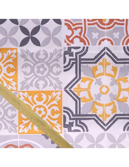 Mantel de hule ribeteado cuadrado colores surtidos 140 x 140 cm