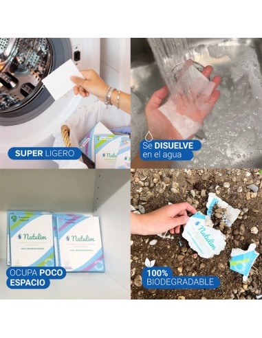Detergente en tiras natulim floral 40 lavados