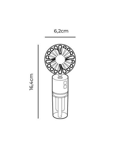 Ventilador nebulizador recargable, 4...