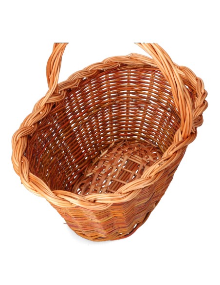 Cesta mimbre 37x25x20cm altura con asa 34cm