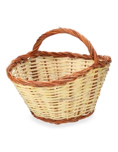 Cesta caña 44x31x22cm altura con asa 34cm