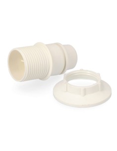 Portalámparas e-14 semiroscado + arandela blanco (envasado)