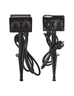 Estaca de jardín con 4 enchufes 2+2, ip44. fx control.