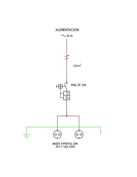 Cuadro industrial montado de 8 elementos, 215 x 160 x 200 mm