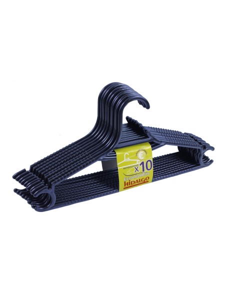 Perchas económicas negras, 10 uds