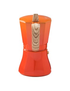 Cafetera petra naranja de aluminio de 9 tazas 2