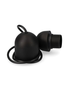 Conjunto colgante negro e27 longitud 80cm (envasado)