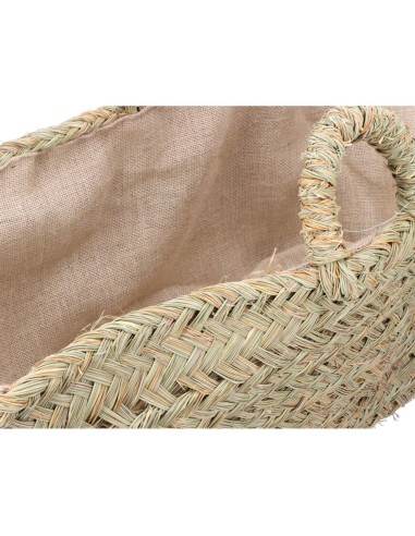 Capazo de esparto con forro para leña...