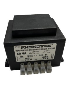 Transformador pool 50va 230/12v 50-60hz. ip-00 regleta tp31050 phonovox