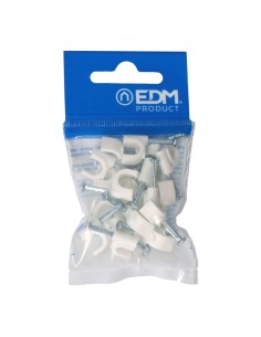 Grapa blanca para cable manguera tubular 2x1,5mm n°07 (blister 20 unid.)