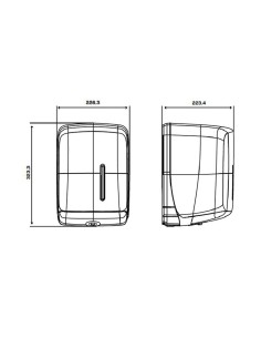 Dispensador papel mecha timeless abs reciclado negro jofel 2